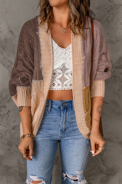 Love Kuza - Rustic Harmony Patchwork Cardigan