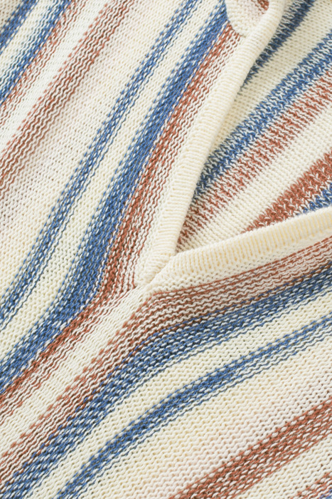 Love Kuza - Coastal Breeze Striped Knit Hoodie