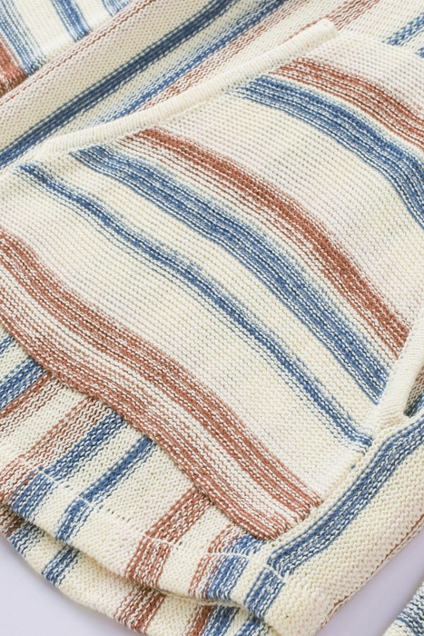 Love Kuza - Coastal Breeze Striped Knit Hoodie