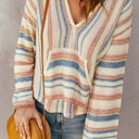  Love Kuza - Coastal Breeze Striped Knit Hoodie