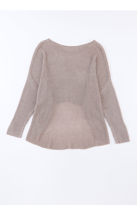 Love Kuza - Cozy Drift Asymmetrical Knit Top