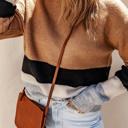  Love Kuza - Cozy Contrast Stripes Sweater