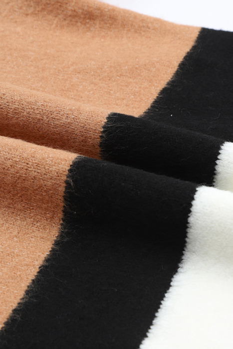 Love Kuza - Cozy Contrast Stripes Sweater