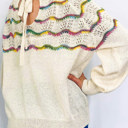  Love Kuza - Rainbow Whisper Lace Knit Sweater
