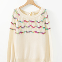  Love Kuza - Rainbow Whisper Lace Knit Sweater