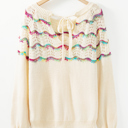  Love Kuza - Rainbow Whisper Lace Knit Sweater