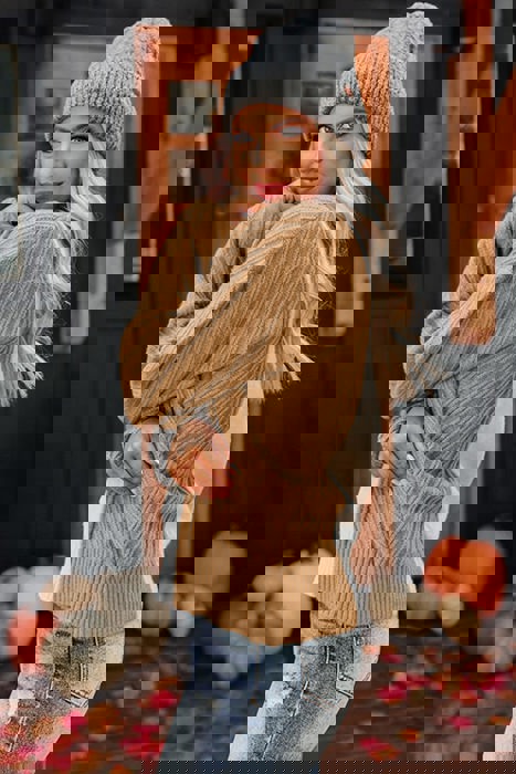 Love Kuza - Maple Mist Colorblock Sweater