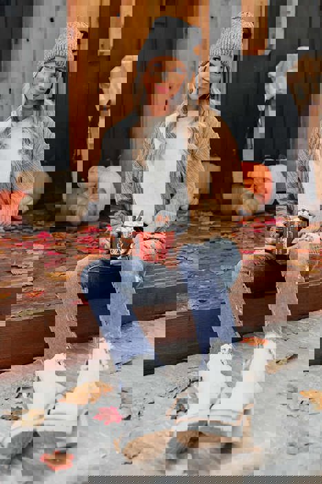 Love Kuza - Maple Mist Colorblock Sweater