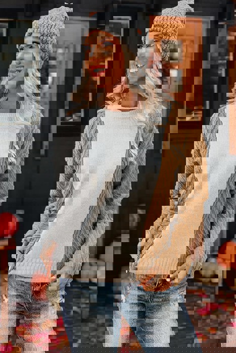 Love Kuza - Maple Mist Colorblock Sweater