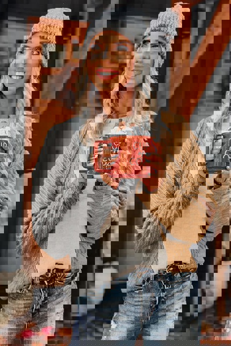 Love Kuza - Maple Mist Colorblock Sweater