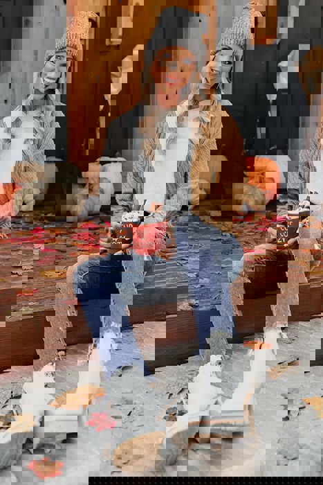 Love Kuza - Maple Mist Colorblock Sweater