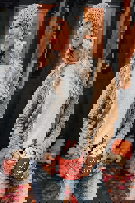 Love Kuza - Maple Mist Colorblock Sweater