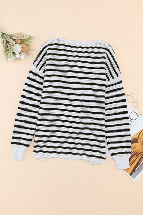 Love Kuza -Metro Pop Stitch Stripe Sweater