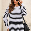  Love Kuza -Metro Pop Stitch Stripe Sweater