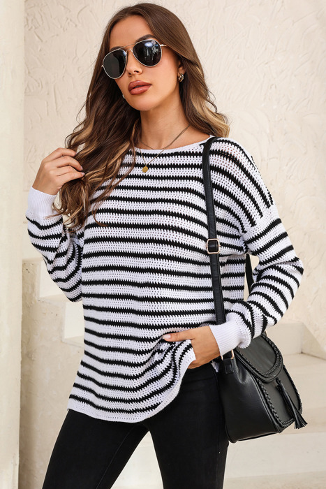 Love Kuza -Metro Pop Stitch Stripe Sweater