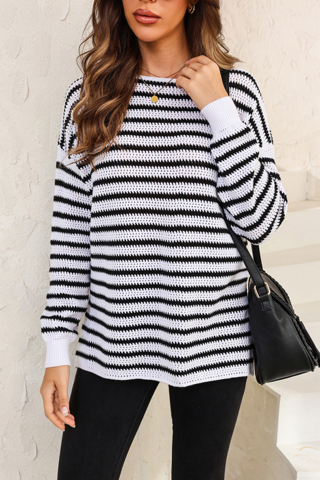 Love Kuza -Metro Pop Stitch Stripe Sweater