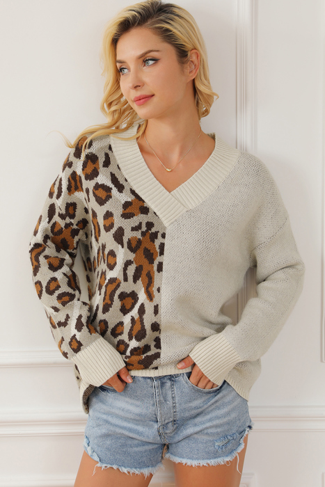 Love Kuza - Wild Grace Contrast Knit Sweater
