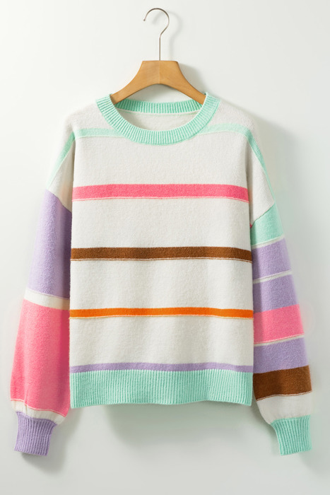 Love Kuza - Candy Cloud Stripe Sweater