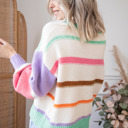  Love Kuza - Candy Cloud Stripe Sweater
