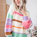  Love Kuza - Candy Cloud Stripe Sweater