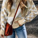  Love Kuza - Cozy Checkerboard Bliss Sweater