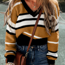  Love Kuza - Autumn Axis Striped Sweater