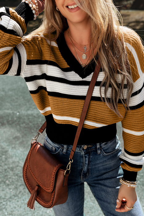 Love Kuza - Autumn Axis Striped Sweater
