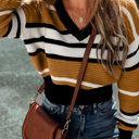  Love Kuza - Autumn Axis Striped Sweater