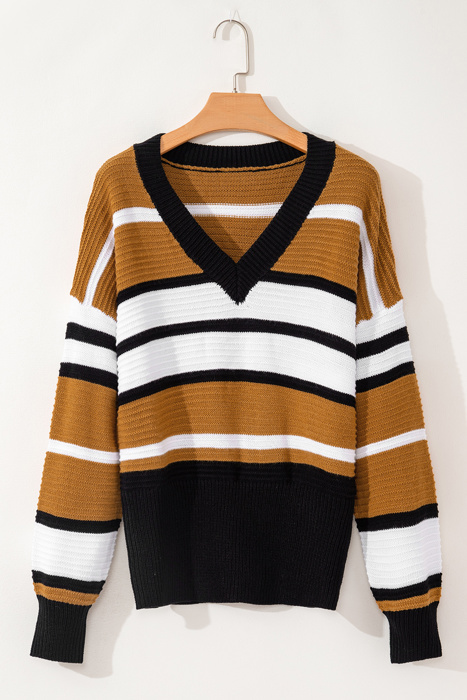 Love Kuza - Autumn Axis Striped Sweater