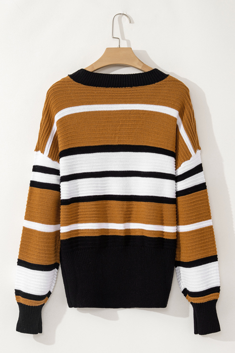 Love Kuza - Autumn Axis Striped Sweater