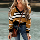  Love Kuza - Autumn Axis Striped Sweater