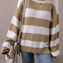 Love Kuza - Honeycomb Haven Striped Sweater