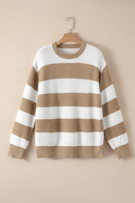 Love Kuza - Honeycomb Haven Striped Sweater