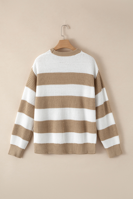 Love Kuza - Honeycomb Haven Striped Sweater