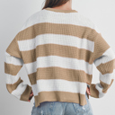  Love Kuza - Honeycomb Haven Striped Sweater