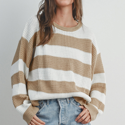 Love Kuza - Honeycomb Haven Striped Sweater