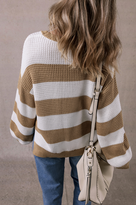 Love Kuza - Honeycomb Haven Striped Sweater