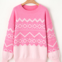  Love Kuza - Frosted Blush Geo Sweater