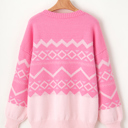  Love Kuza - Frosted Blush Geo Sweater
