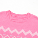  Love Kuza - Frosted Blush Geo Sweater