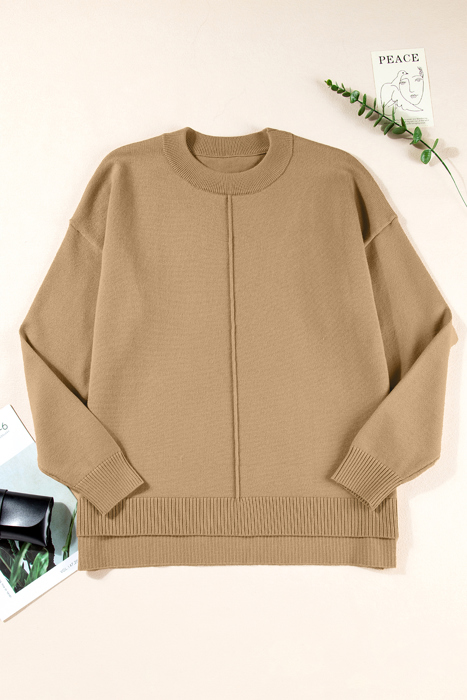 Love Kuza - Caramel Coastline Seam Sweater