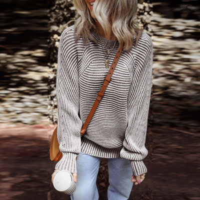Love Kuza - Coffeehouse Calm Striped Sweater