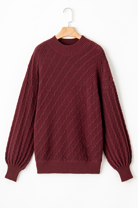 Love Kuza - Mulberry Luxe Cable Sweater