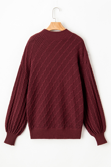 Love Kuza - Mulberry Luxe Cable Sweater