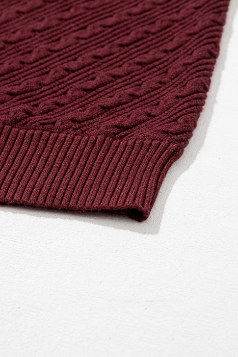 Love Kuza - Mulberry Luxe Cable Sweater