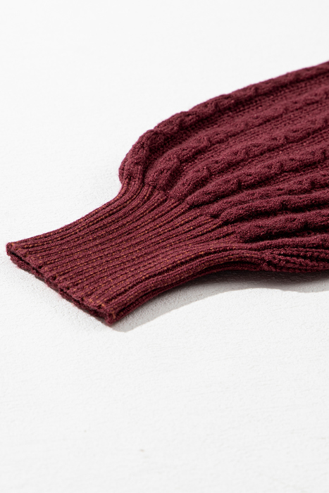 Love Kuza - Mulberry Luxe Cable Sweater