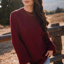  Love Kuza - Mulberry Luxe Cable Sweater