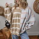  Love Kuza - Sandstone Harmony Stripe Knit Top