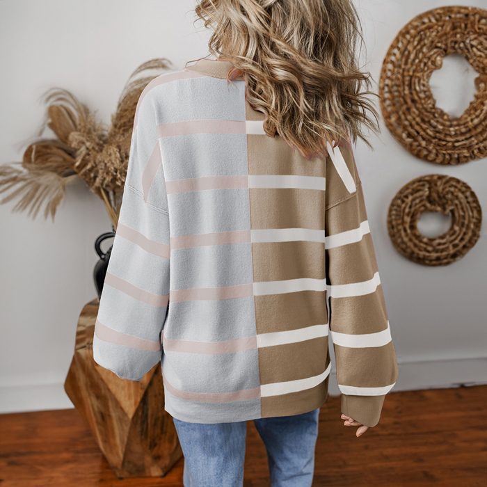 Love Kuza - Sandstone Harmony Stripe Knit Top