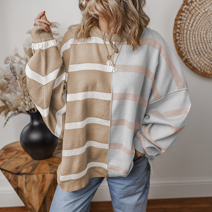 Love Kuza - Sandstone Harmony Stripe Knit Top